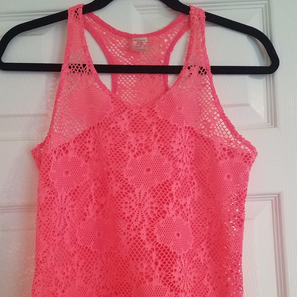 C & R Beachwear hot pink bathing suit cover up